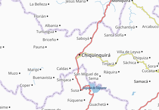 Kaart Plattegrond Chiquinquirá