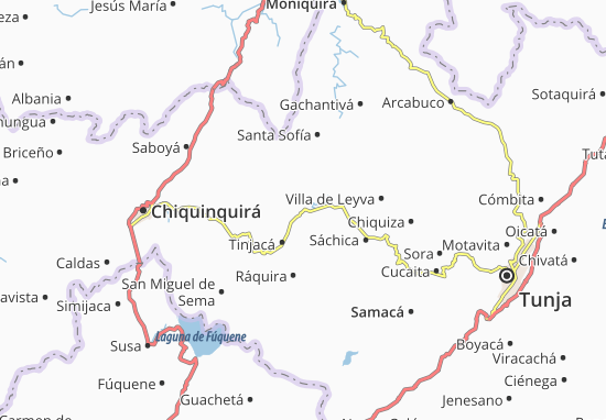 Karte Stadtplan Sutamarchán