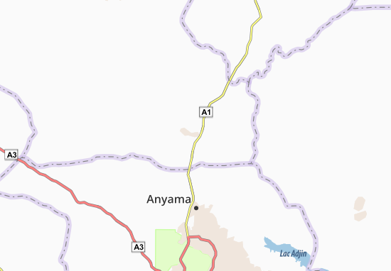Kaart Plattegrond Azaguié Aoua