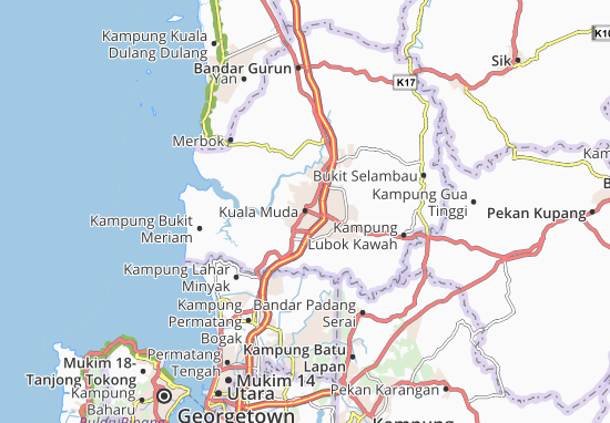 Kaart Plattegrond Kuala Muda