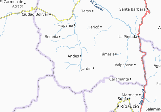 Kaart Plattegrond Andes