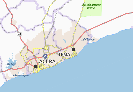 Karte Stadtplan Agyei Kodwo