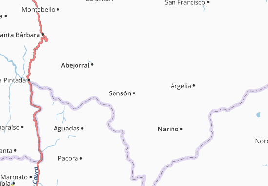 Sonsón Map