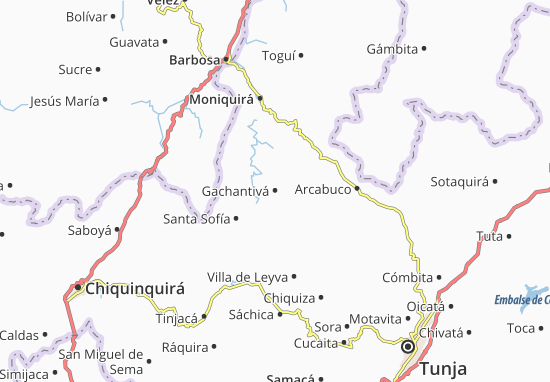Gachantivá Map