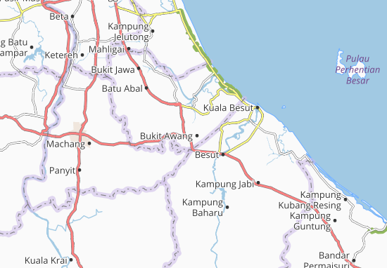 Karte Stadtplan Kampung Gong Chengal