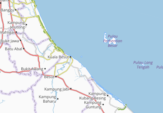 Kaart Plattegrond Pulau Ru