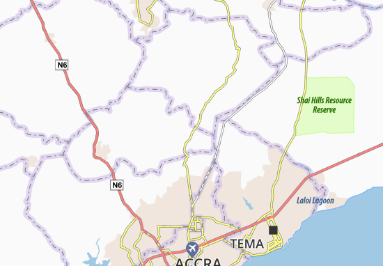 Karte Stadtplan Aburi