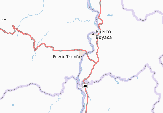 Karte Stadtplan Puerto Triunfo