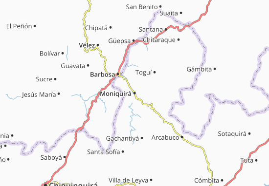 Kaart Plattegrond Moniquirá