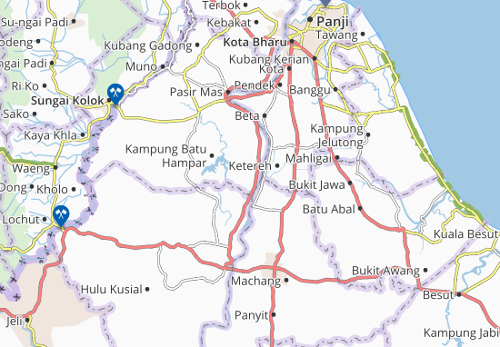 Kaart Plattegrond Kampung Kubang Gendang