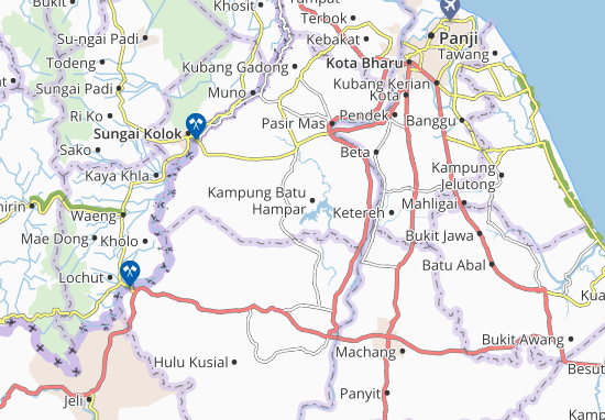 Kaart Plattegrond Kampung Batu Hampar