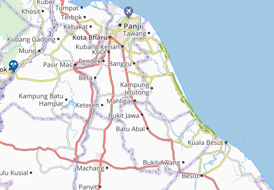 Kaart Plattegrond Kampung Pengkalan Lebet