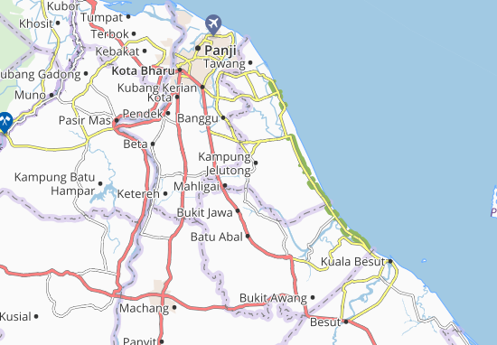 Kaart Plattegrond Kampung Jelutong
