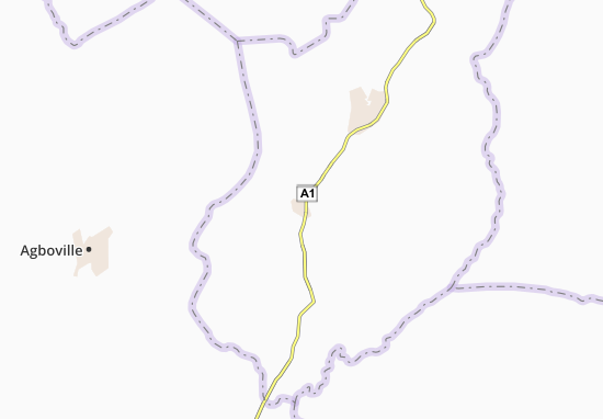 Karte Stadtplan Agou