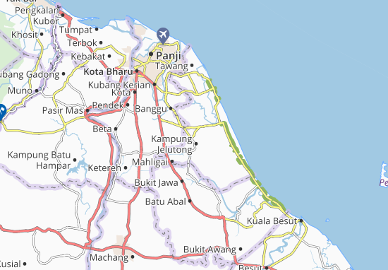 Karte Stadtplan Kampung Tepus