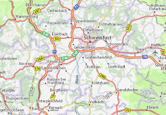 Kaart Plattegrond Grafenrheinfeld