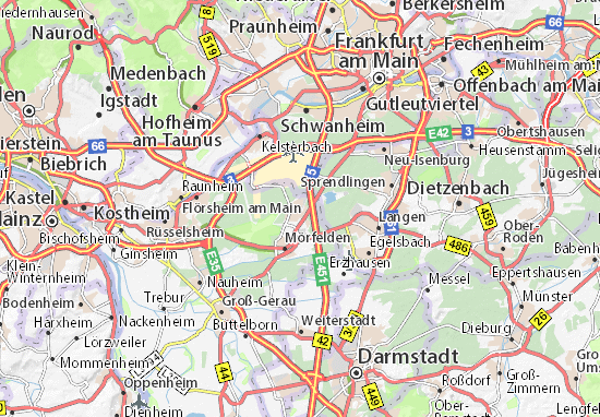 Kaart Plattegrond Walldorf