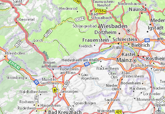 Karte Stadtplan Oestrich