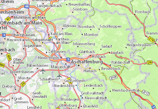 Karte Stadtplan Glattbach