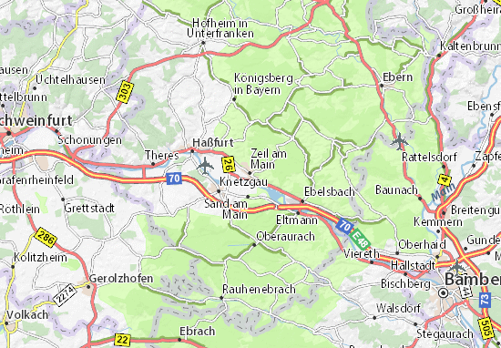 Karte Stadtplan Zeil am Main