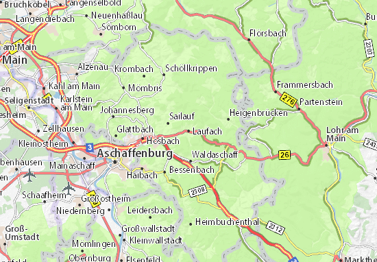 Karte Stadtplan Laufach
