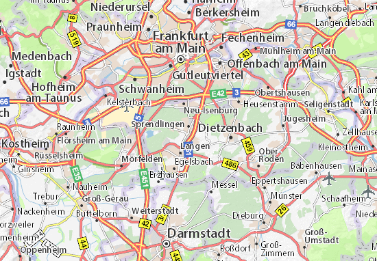 Karte Stadtplan Sprendlingen