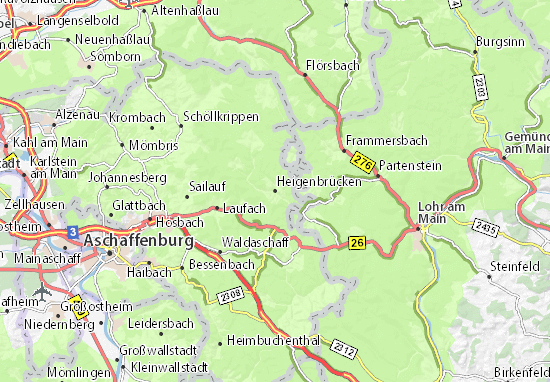 Karte Stadtplan Heigenbrücken