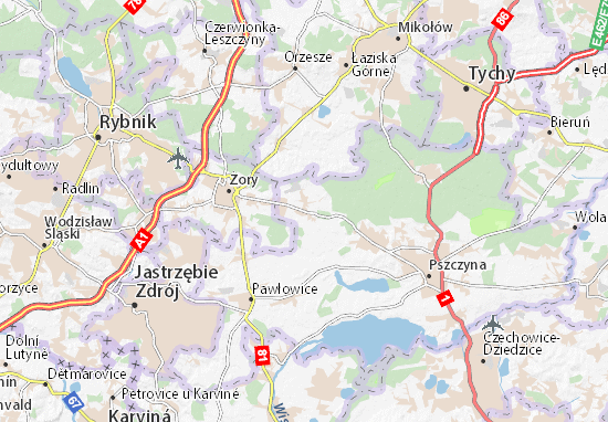 Karte Stadtplan Suszec