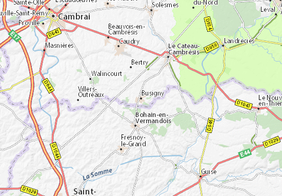 Busigny Map