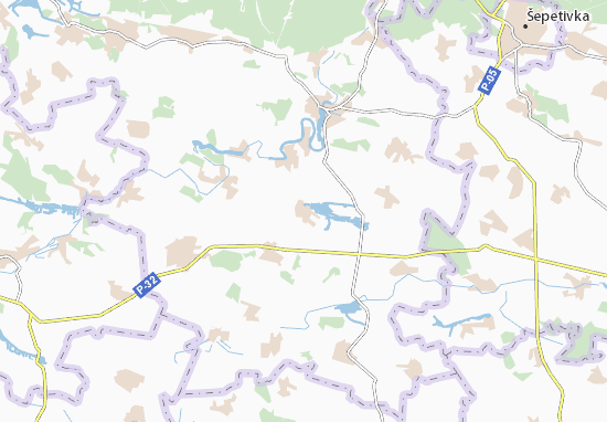 Karte Stadtplan Shchurivtsi
