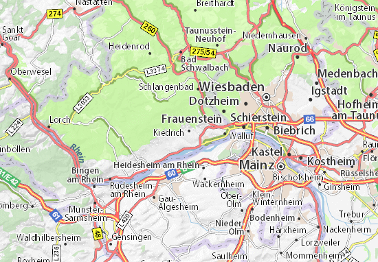 Karte Stadtplan Kiedrich