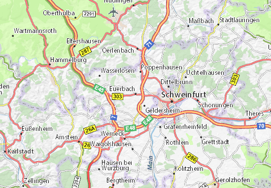 Karte Stadtplan Euerbach