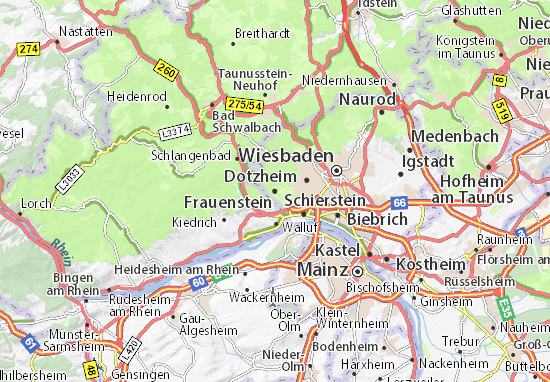 Mapa Frauenstein