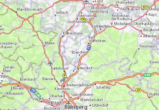 Mapa Ebensfeld
