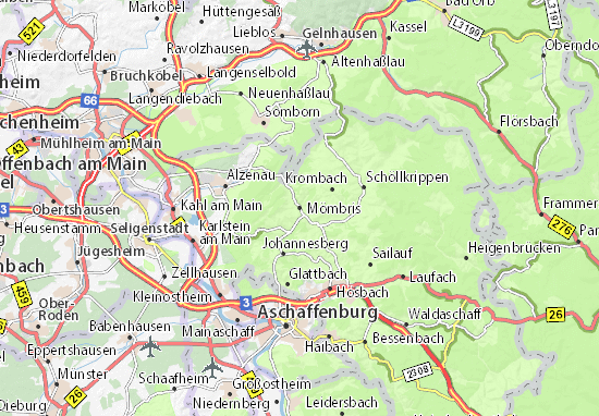 Karte Stadtplan Mömbris