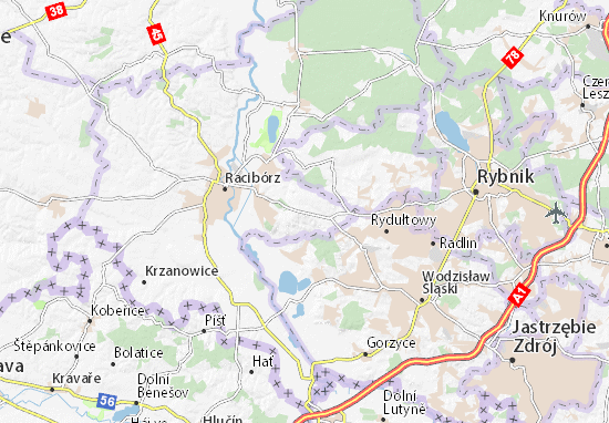 Karte Stadtplan Kornowac
