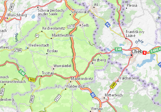 Karte Stadtplan Thiersheim