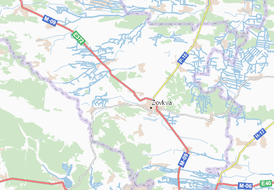 Kaart Plattegrond Volya-Vysots&#x27;ka