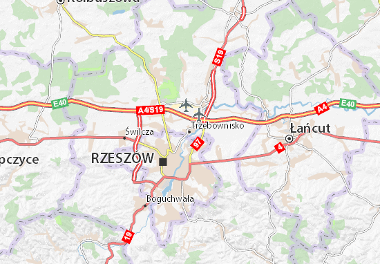 Karte Stadtplan Trzebownisko