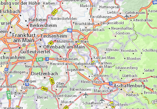 Karte Stadtplan Hainstadt