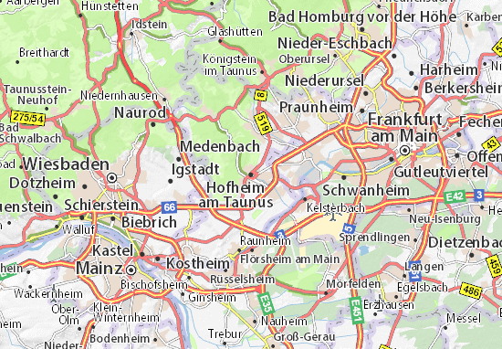 Mapas-Planos Hofheim am Taunus