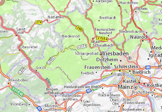 Obergladbach Map