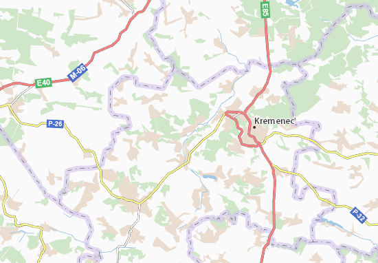 Karte Stadtplan Velyki Berezhtsi