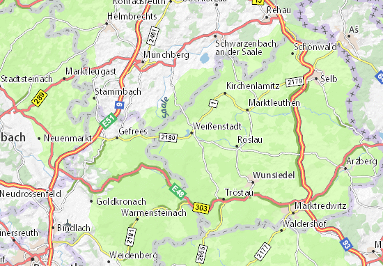 Kaart Plattegrond Weißenstadt