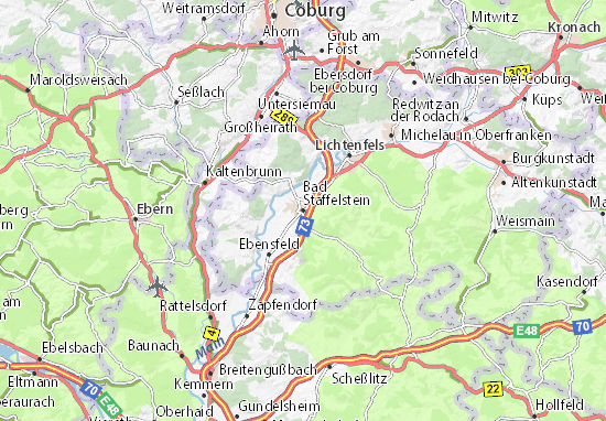 Kaart Plattegrond Bad Staffelstein