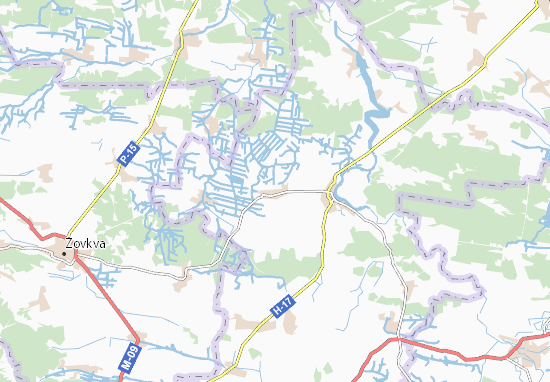 Karte Stadtplan Batyatychi
