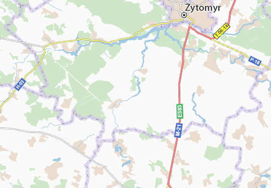 Karte Stadtplan Troyaniv