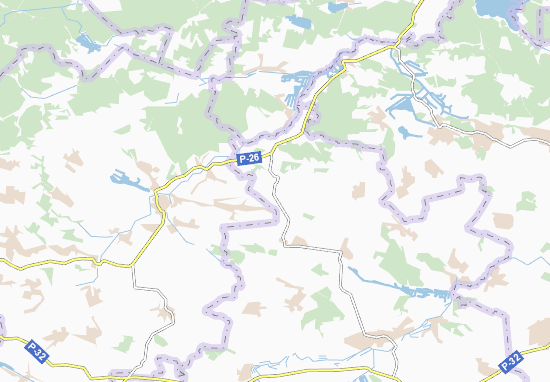Mapa Velyka Borovytsya