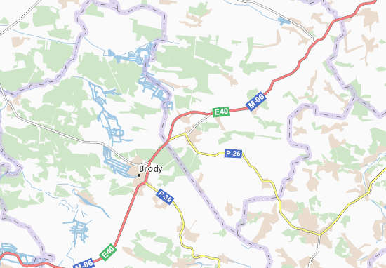 Karte Stadtplan Radyvyliv