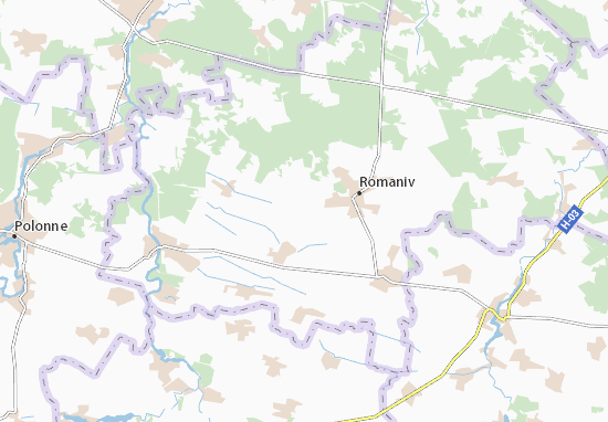 Kaart Plattegrond Velyka Kozara
